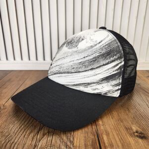 Del Sol Color Changing Trucker Hat Black White Wave Snapback Adjustable OSFM